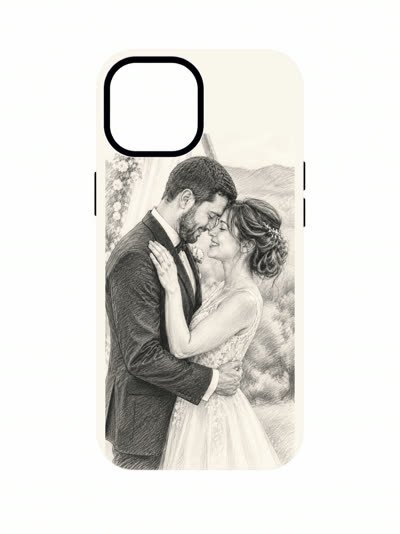 Coque Portrait Dessin au Crayon